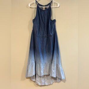 INC International Concepts Blue Ombre High Low Dress